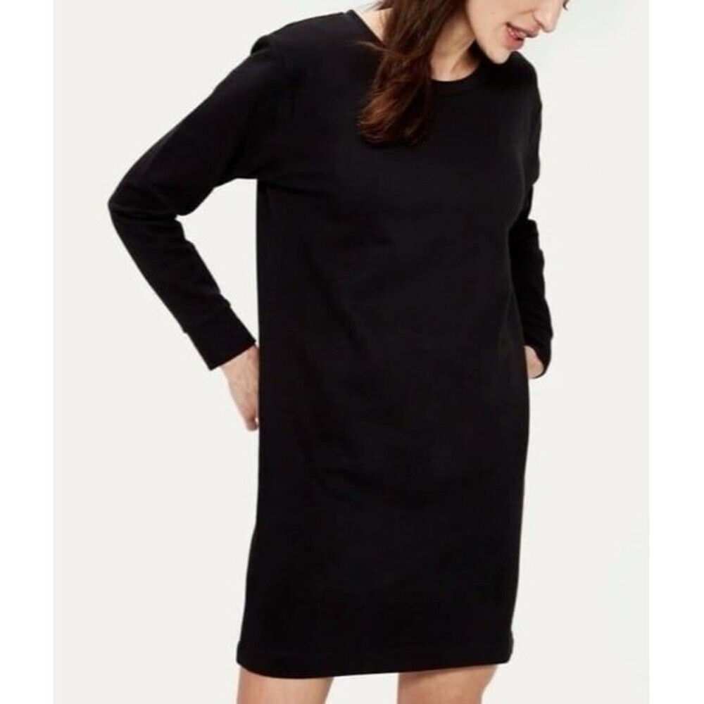 Lole Women’s Black Sika Dress Large Sweatshirt‎ Material Zipper Detail Casual